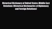 Read Books Historical Dictionary of United States-Middle East Relations (Historical Dictionaries