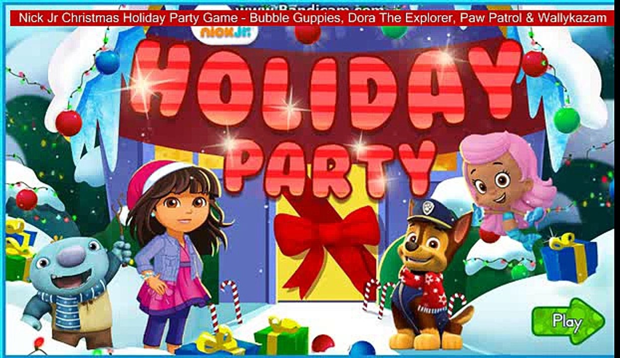 Nick Jr Christmas Holiday Party Game - Bubble Guppies, Dora The Explorer, Paw Patrol & Wallykazam