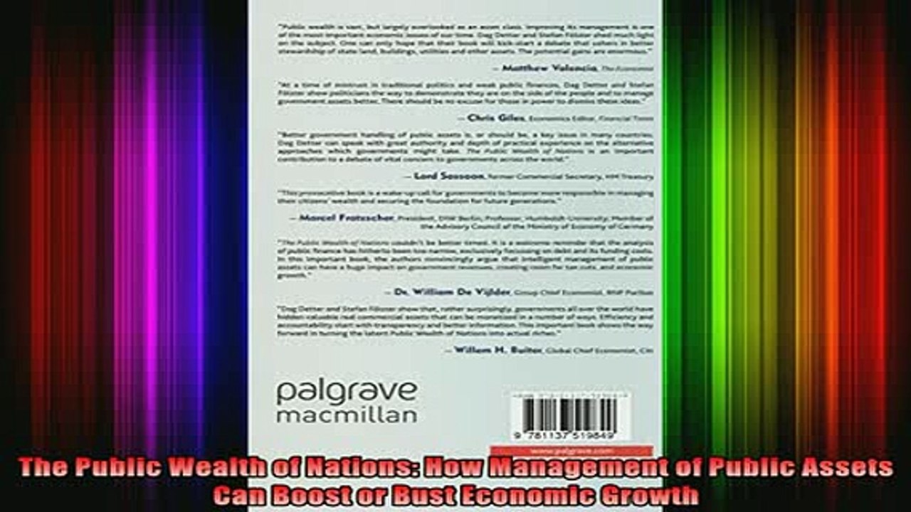 READ book  The Public Wealth of Nations How Management of Public Assets Can Boost or Bust Economic Full EBook