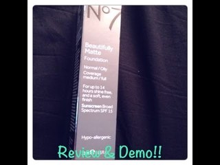 NO 7 Beautifully Matte Foundation First Impression Review + Demo!!!
