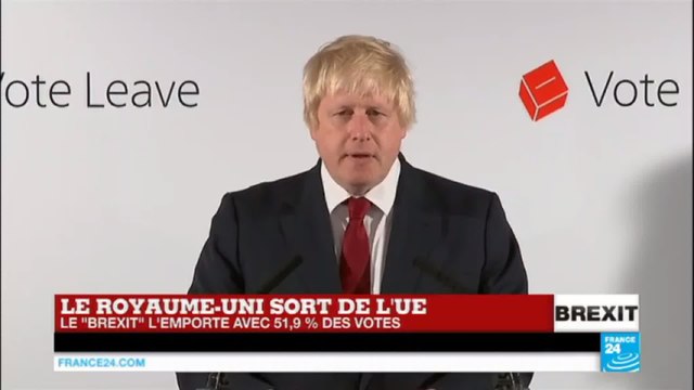 BREXIT - Le Royaume-Uni sort de l'UE : Retrouvez l'intervention de Boris Johnson, partisan du LEAVE