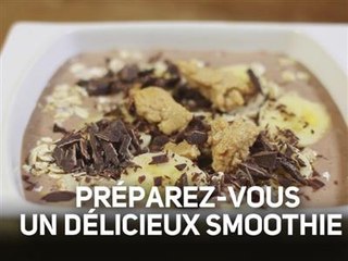 Recettes en 60s : smoothie bowl au beurre de cacahuète
