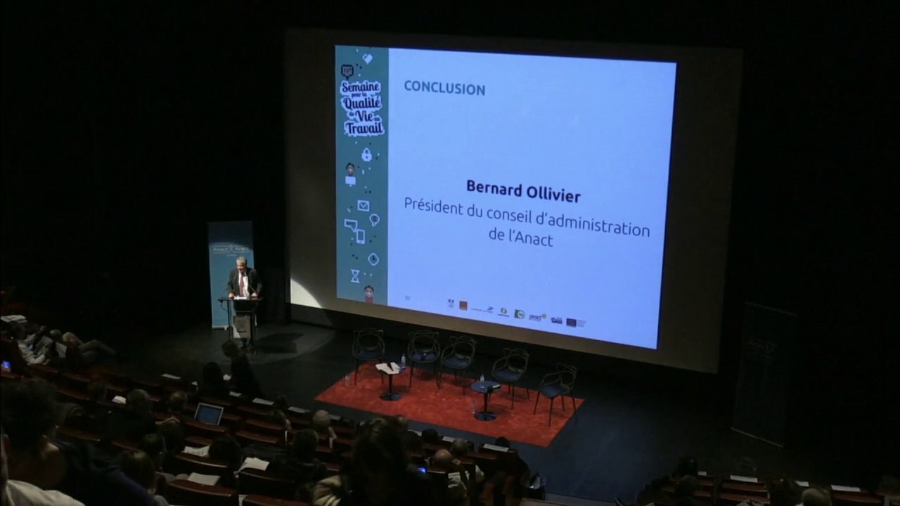 Conclusion - Colloque de lancement de la Semaine pour la qualité de vie au travail 2016