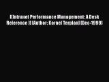 [PDF] [(Intranet Performance Management: A Desk Reference )] [Author: Kornel Terplan] [Dec-1999]