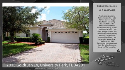 7015 Goldrush Ln, University Park, FL 34201