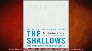 READ book  The Shallows What the Internet Is Doing to Our Brains  FREE BOOOK ONLINE