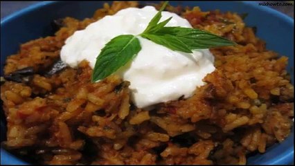 Recipe Turkish Eggplant (Aubergine) Pilaf (Patlicanli Pilav)