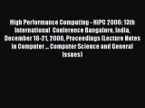 [PDF] High Performance Computing - HiPC 2006: 13th International  Conference Bangalore India