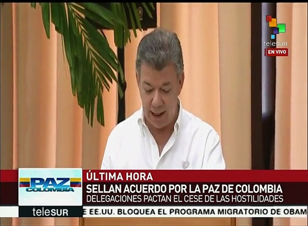 Enumera pdte. Santos beneficios de acuerdos gobierno de Colombia- FARC