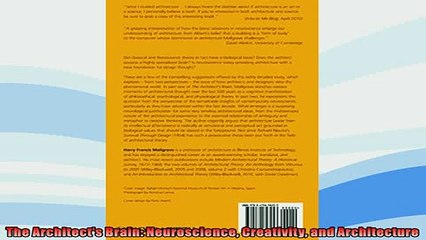 Free PDF Downlaod  The Architects Brain Neuroscience Creativity and Architecture  BOOK ONLINE