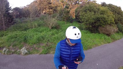 electric skate boarding thru MLK in golden gate park San Francisco
