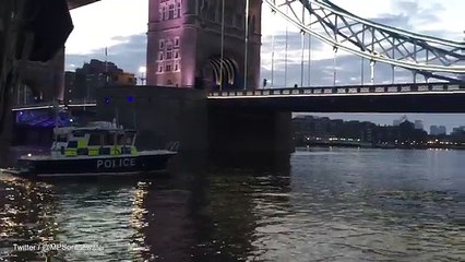 Man Climbs Up Tower Bridge For A Sit Down