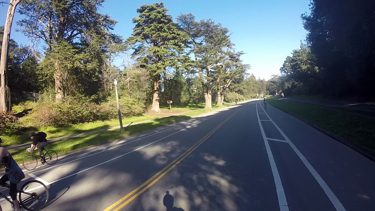 electric skateboarding thru JFK in golden gate park San Francisco 1