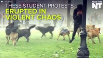 Peaceful Protests Turn Violent In Chile's Capital