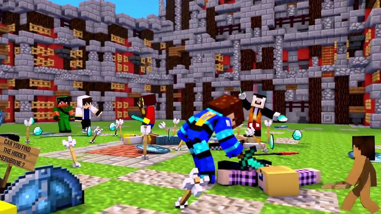 Minecraft song caslte raid+animation