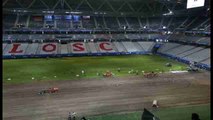 La UEFA reemplaza el césped del estadio de Lille