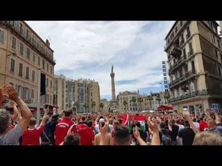 Hungarian Fans Chant Support for Poland in Marseille
