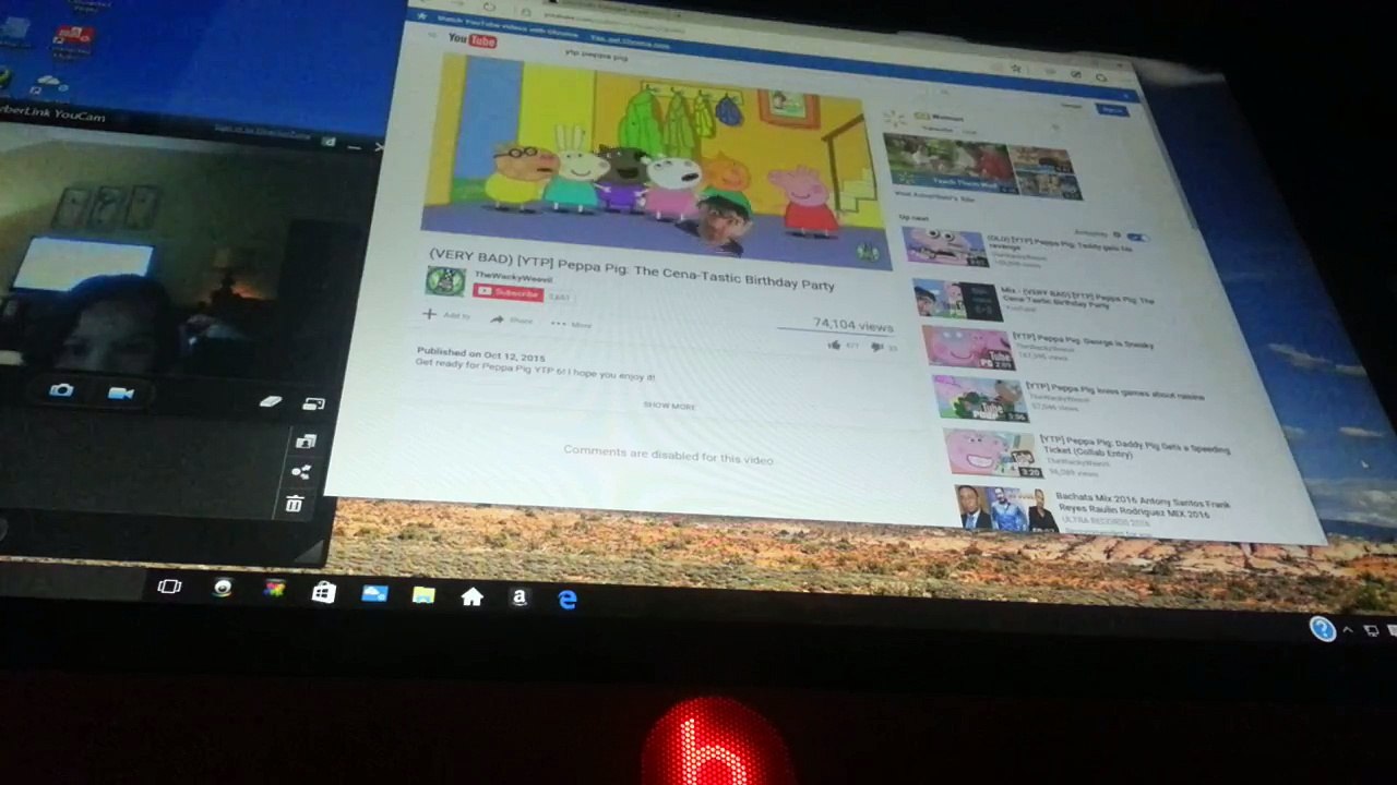 OMG YOUR LOUD!Ytp peppa pig The cena tastic birthday party