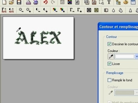 tuto photofiltre texte en relief