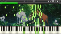 Princess Mononoke - Ashitaka to San (C major) - Easy Piano tutorial (Synthesia)