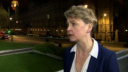 Yvette Cooper: Early polls show divided country