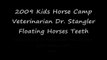 2009 Kids Horse Camp - Gary Stangeland, DVM of Auburn, California Floating Horses Teeth Part 1
