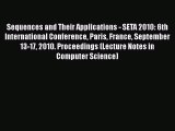 [Read] Sequences and Their Applications - SETA 2010: 6th International Conference Paris France