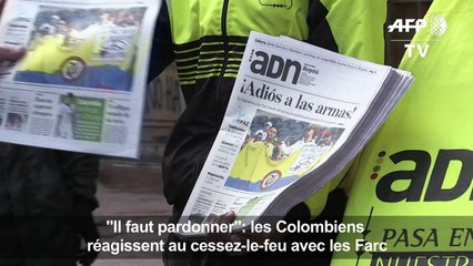 "Il faut pardonner": les Colombiens réagissent au cessez-le-feu