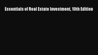 [PDF] Essentials of Real Estate Investment 10th Edition Free Books