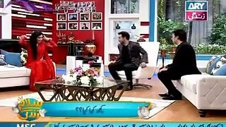 Faisal Qureshi and Saud Making Fun of Meera in Live Show
