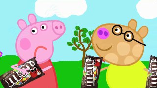 Peppa Pig A lot of candies Eating M&Ms Finger Family  Nursery Rhymes Parody NEW