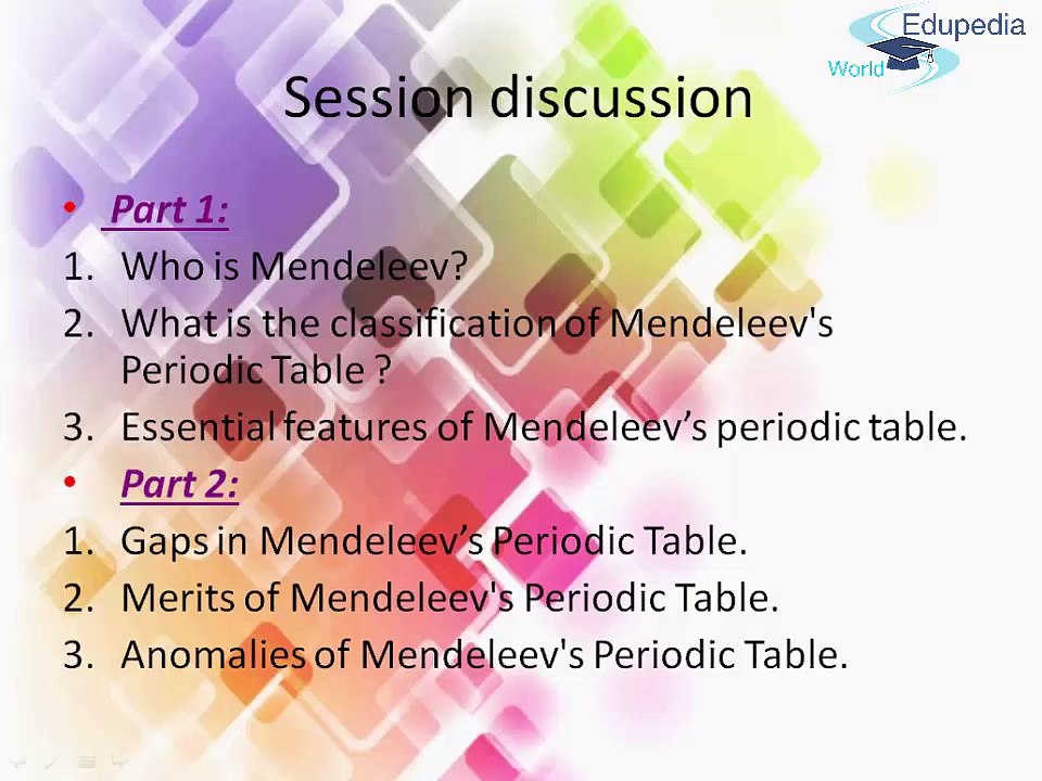 The Periodic Table  Mendeleev Part 1