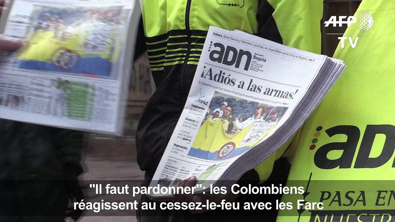 "Il faut pardonner": les Colombiens réagissent au cessez-le-feu