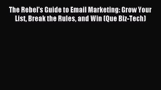 Download The Rebel's Guide to Email Marketing: Grow Your List Break the Rules and Win (Que