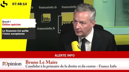Bruno Le Maire - Brexit: «La France doit reprendre le leadership»