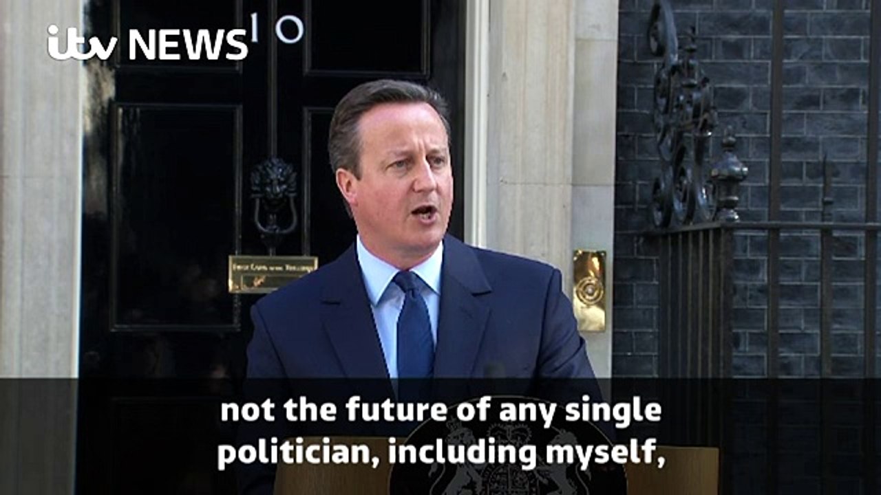 David Cameron's resignation statement - YouTube