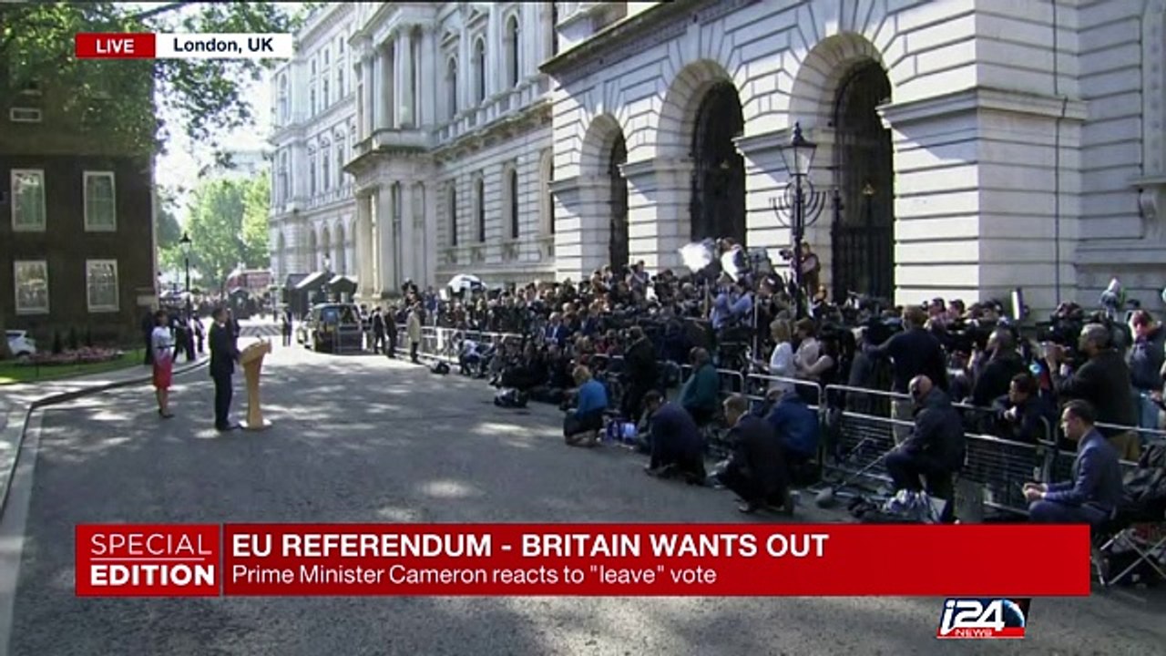 Cameron reacts to "leave" vote