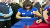 Nail-biting Competition Between Women Vs Men Mixed Armwrestling