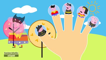 Canciones Infantiles en Español | La Familia Dedo Peppa Pig Se Disfraza Batman