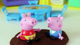 Peppa Pig with Disney Cars Fire Truck Mater Toy and Mummy Pig with Daddy Pig