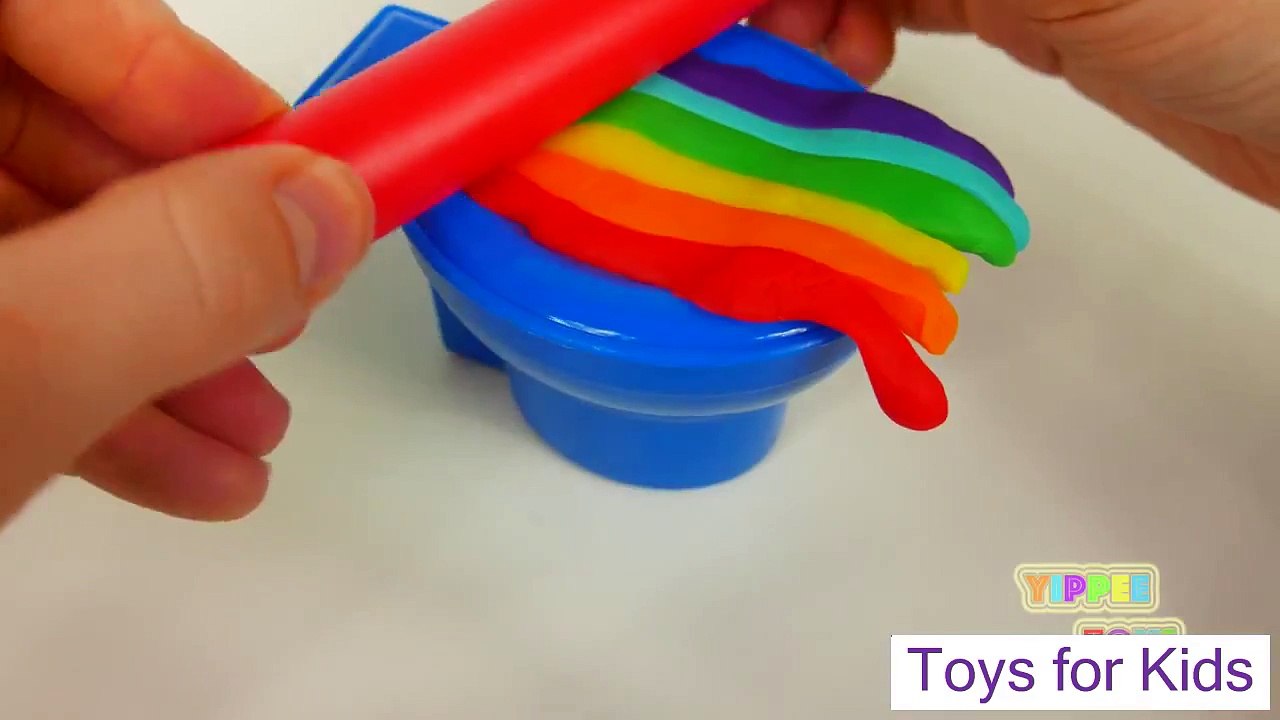 Toy Toilet Play Doh Rainbow and Peppa Pig Toys for Kids