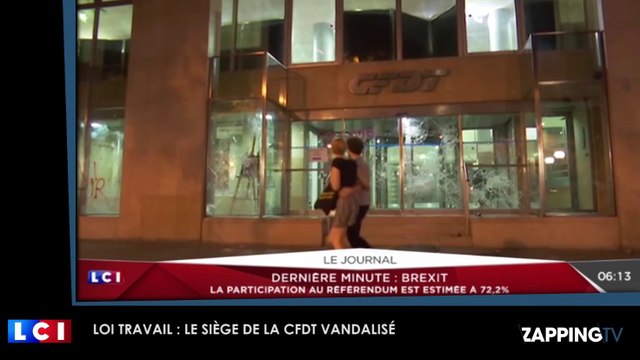 Loi travail : Le siège de la CFDT vandalisé pendant une manifestation illégale ( Vidéo)