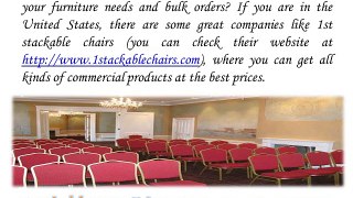 Best Discounts on Furniture Orders with Stackable Chairs Larry Hoffman