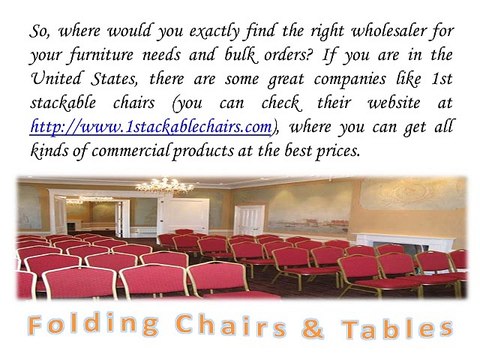 Best Discounts on Furniture Orders with Stackable Chairs Larry Hoffman