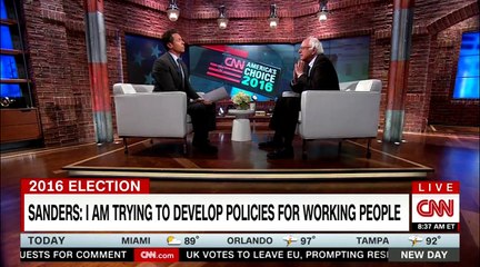Bernie Sanders Tells Chris Cuomo He is Seeking Position in Hillary Clinton Administration