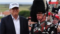 Donald Trump accueilli en Écosse avec des balles de golf nazies