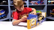 BRUDER Jeep Wrangler. Video for children – unboxing & testing cars toys. Wrangler Unlimited Rubicon