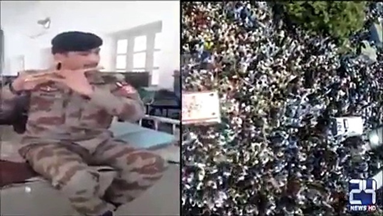 Frontier corps Jawan paying tribute to Amjad Farid sabri Shaheed