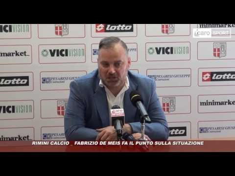 Icaro Sport. Rimini Calcio: Fabrizio De Meis fa il punto sulla situazione societaria