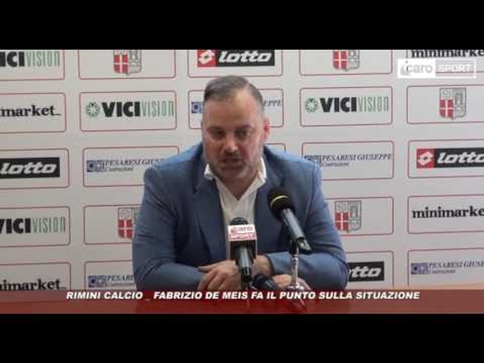 Icaro Sport. Rimini Calcio: Fabrizio De Meis fa il punto sulla situazione societaria